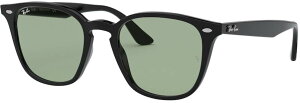 RB4258F SHINY BLACK WITH LIGHT GREEN LENS