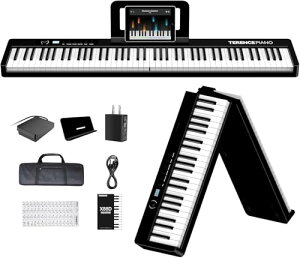 TERENCE dqsAm 88 ܂ݎ 10WfAXs[J[o L[{[h sAmƓՃTCY fAF gm[/^/MIDI@\ [d^ gѕ֗ folding piano y^/[ob