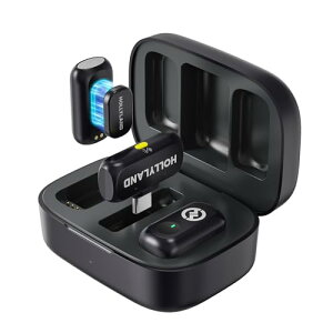 Hollyland LARK A1 Duou2025V@vs}CN-CX}CNi2TX + USB-C RX + [dP[Xj iPhone 16/15V[YΉ Androidp USB-C y8g }Olbg uڑ 3iKmCYy Nbvی@\