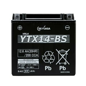 GS YUASA [ �W�[�G�X���A�T ] �V�[���h�^ �o�C�N�p�o�b�e���[ [ �t���[�d�� ] YTX14-BS-GY-C