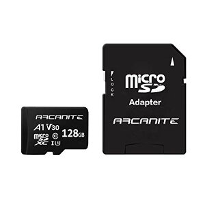 y@ zAJiCg(ARCANITE) 128GB microSDXCJ[h UHS-I U3, A1, V30, 4K, C10, SDA_v^[t - AKV30A1128