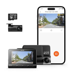 yŐV4K UHD׋L^z70mai Dash Cam 4k A810hCuR[_[ O2JHDRΉ ^hR t STARVIS 2 SONYIMX678ZT[ Î 24ԒԊĎ ADASS^]x@\ GPS