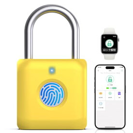 eLinkSmart スマートロック 南京錠 指紋認証 USB 充電 スマートフォンAPP 20枚指紋登録 防水 荷物ケース スーツケース アウトドア 学校 オフィス 家庭に適応 取付カンタン 防犯対策