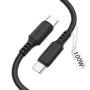 USB C P[u 1M PDΉ 100W}[d USBC & USBC P[u f[^] ϋv fh~ USB Type C to Type C for iPhone 16/15 Pro/Plus/Pro MaxAMacBook Pro/AirAiPad Pro/AirAGalaxyAPixelȂTypeC@Ή 1{Zb