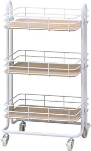 �s��f�� �L�b�`�����S�� ���[���b�N 3�i ��45×���s31.5×����80cm �z���C�g �X���� �L���X�^�[�t�� �r�N�^�[ 16697