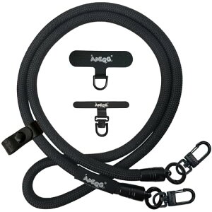 [APEGG] �g�уX�g���b�v �X�}�z�V�����_�[�X�g���b�v ��|���E���|���X�g���b�v ����120cm ����10mm ���ȋ����p�[�c �����h�~ �X�g���b�v�z���_�[2���t�� �S�@��Ή� Black