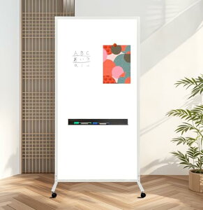 �y�͂���@�l�z�������p�[�e�[�V���� �z���C�g�{�[�h 900×500×1800mm ���ʃ}�O�l�b�g�Ή� �L���X�^�[�t�� �A���\ �I�t�B�X�p �����f���� �z���C�g�t���[�� �z������ PF-9018WH-1