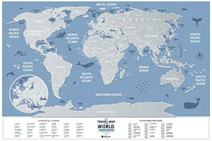 Travel Map World (Weekend)gx}bv [h EB[NGh XNb`En} s CeA |X^[ 40×60cm