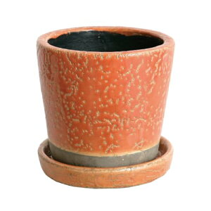 _g(Dulton) Aؔ v^[ 4 IW 󂯎Mt  픫 J[ |pi 11cm 㕔:12cm ꕔ:9.5cm CH13-G476OR COLOR GLAZED POT ORANGE