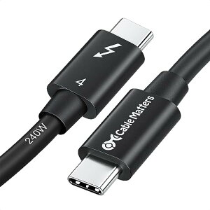 [Intel F] Cable Matters 40Gbps Thunderbolt 4 P[u - 0.8mA8K@60HzE240W[dA T_[{g4 P[uA USB4 / Thunderbolt 3 / USB-Cʌ݊AubNAMacBook Air Pro/iPad Pro/AirΉ