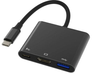 USB Type-C HDMIA_v^ JastBang USB^CvC 4K 60 HZ HDMI|[g+USB3.0|[g+^CvC }PD[d+USB2.0 2C1|[g ϊA_v^ UHD iPhone 15/16+/MacBook Pro/MacBook Air/iPad Pro/Galaxy S20+/USB CfoCXΉ (black)