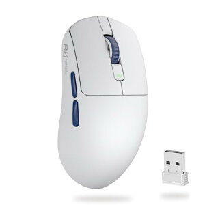 RK ROYAL KLUDGE RK M30 Q[~O}EX  [d y43g 24000DPI 3[h(2.4GHz/Bluetooth/Type-C) 5{^vO}u PC/MacΉ (White)
