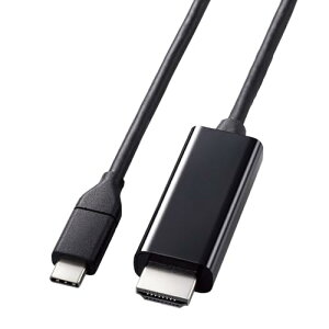 GR GR usb c - HDMI ϊP[u 2m 炩 4K/60Hz }`fBXvCE~[OΉ yiPhone/Google Pixel/Xperia/Galaxy/iPad/Surface ȂǂɑΉz ubN ECMPA-CHDMIY2B2