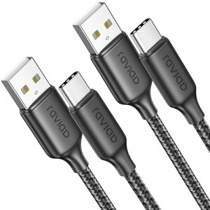 RAVIAD USB Type C P[uy2m/2{Zbgz^Cvc P[u 3A }[d QuickCharge3.0Ή USB2.0Ki USB-A to USB-C R[h ϋviC҂ iPhone 16/15ProMAX,iPad Pro,SamsungGalaxyS24/S23/S22/S21/S20,Sony,Pixel,^