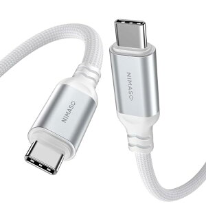 NIMASO USB C Type C P[u 100W/5A }[d USB3.1 PDΉ 4K / 60Hz fo (Gen2) 1M fh~ ϋviC ^Cv c P[u iPhone16/15V[YA MacBookAiPadAXperiatype c@Ή NCA23K1034