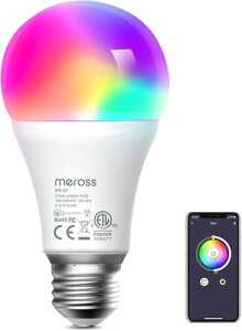 y@ AlexaFzMeross WiFi X}[gLEDd E26 800lm 60W dFEFΉ F RGBCW 1600F ̏o/v̐ݒ nuEubWsv Alexa/Google Home Ή MSL120JP-VC