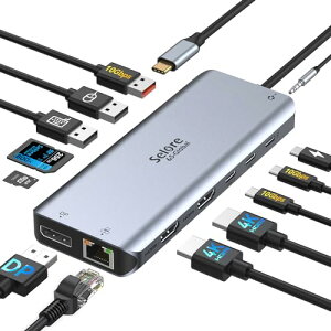 Selore USB C hbLOXe[V 2/3ʏo type-c usb nuy13-in-1 3ʃ[h 2 HDMI{DP z10Gbps f[^] usbnu 100W PD}[d fA 4K /DP/USB A/USB C |[g/RJ-45 /SD&TFJ[hXbg mac