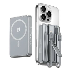 MagsafeΉoCobe[ 16800mAh eʁyP[uE4䓯[dzy PD22.5W+15WCX}[d X^ht LEDcʕ\ Type-Co͌p }Olbg }OZ[t[d iPhone