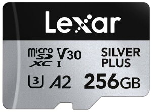 Lexar Silver Plus 256GB Micro SDJ[h ő205MB/s MicroSDXC UHS-ItbV[J[h A_v^[t C10 U3 A2 V30Ή tHD 4K UHD TFJ[h h[ ANVJ gь^Q[@Ή