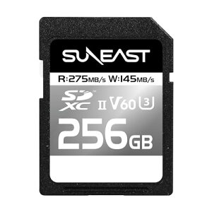 SUNEAST SDXCJ[h UHS-II V60 U3 4K UHD ULTIMATE PRO vtFbVi [J[h (V60 silver, 256GB)