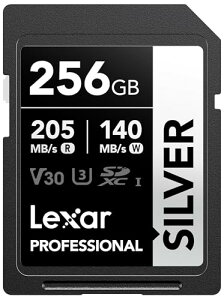 Lexar 256GB SDJ[h SILVERAőǂݎ205MB/bA140MB/bASDXC UHS-I[J[hANX10AU3AV30ASDJ[hAv̎ʐ^ƁArfIOt@[ADƌB