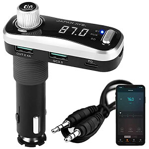 JAPAN AVE.(WpAxj[) FMgX~b^[ Bluetooth 5.0 (ő48W}[d / ATS`bv) iPhone QC3.0 + USB PD (Type-C) /AUX-IN&OUT Lڑ / 12-24V VK[\Pbg SmartBC Av  JA999