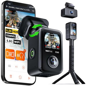 360xS +J hCuR[_[ nhANVJ VANTRUE E360 ACE S360°L^ O 3J hR @p 5.2K{1440P S͘^ STARVIS 2@\ 莝J HDR+WDR