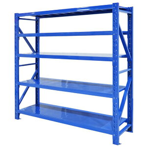 KIKAIYA ���ʃ��b�N 5�i �ω׏d250kg×5 ��200×���s60×����200cm ���[�I �X�`�[�����b�N �u���[ �Ɩ��p ���ʒI ���^�����b�N ���[���b�N ���[�I �Ɩ��p SET-TR-5BL (�u���[, 5�i)