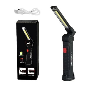 Yalanme LED Ɠ [NCg COBCg 2000mAhobe[ d ܂ݎ nfB USB[d }Olbgt ^ Ԑ ԍ AEghA Lvp (1pc)