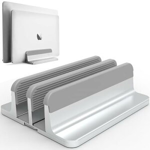 m[gPCX^h cu 2p \ A~ Geecol Vertical Laptop Double Stand for MacBook Pro Air Mini Clamshell Mode & All NotepcΉ NVF[hm[gp\RSʑΉ