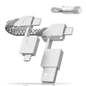 Seltureone�y6in1�z ALL IN�[�d�P�[�u�� 6in1�P�[�u�� Type C�[�d�P�[�u�� �}���[�d USB Type C �P�[�u�� �����f�[�^�]�� Type C to Type C �P�[�u�� USB-C to IP�P�[�u�� ����USB-micro �ϊ��A�_�v�^ ���@��Ή� 1