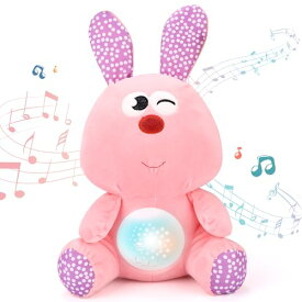 REMOKING 寝かしつけおもちゃ 赤ちゃん おもちゃ ホワイトノイズ オルゴール 家庭用 音楽 投影 うさぎ ぬいぐるみ 知育玩具 新生児 おもちゃ 1歳 出産祝い おもちゃ 女の子 男の子 子供玩具 誕