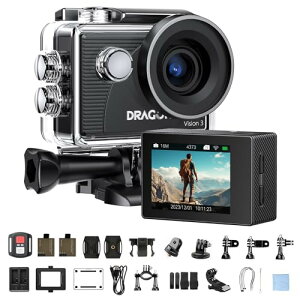 Dragon Touch ANVJ 4K30FPS 20MP J 30mh 170xLpY ^CvX ANVJ 1050mAh*2 Ԃ␳ 4{Y[ Rt EFAuJ