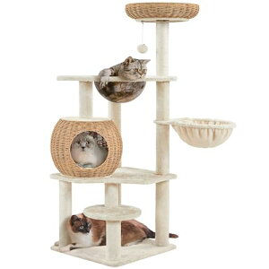 Yaheetech Lbg^[ ^L ؐ  XL^[ FDt CeA u nbN ܌  NA{E ~Čp ^҂ gȒP cat tree 137.5cm