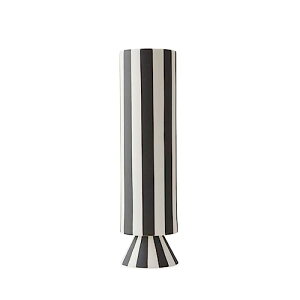 OYOY(ICIC) k v^[ Z~bN Aؔ t[|bg  AeB[N CeA Toppu Vase White/Black