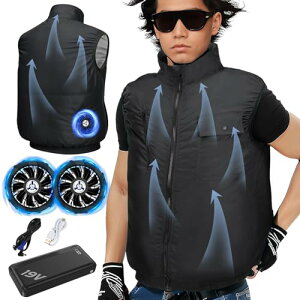 [Sumeriy] �󒲍�ƕ� �x�X�g �����d���o�� 30000mAh�o�b�e�� �ő�30���ԘA���g�p ���Y9���t�@�� �啗�� �É� 4�i�K���ʒ��� ���^ �z������ UV�J�b�g �M���Ǘ\�h �����΍� �����O��� �ʋ� �S���t