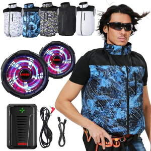 [UNISO] 2025NVft@txXg󒲍ƕ t@obe[Zbg 22000mAh 24Vo uVX[^[ y UPF50+ MǑ΍ jp 󒲃t@xXgZbg MTCY u[CAMO