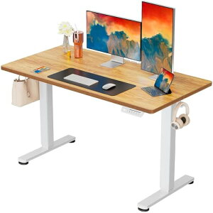 ErGear �d�� �I�t�B�X���[�N�e�[�u�� ���~���f�X�N �X�^���f�B���O�f�X�N ��120cm �ω׏d80kg �����������[�@�\ �㉺�������~ �É� ���[�t�b�N�t�� �� ��Ɗ� �e�����[�N �y��120 x ���s��60 x ��