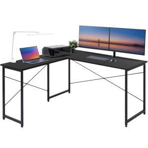 �T�����_�C���N�g L���f�X�N �p�\�R���f�X�N L�� ���j�^�[�A�[���Ή� ��150cm+90cm �� PC�f�X�N �ؐ� �u���b�N 100-DESKH011BK