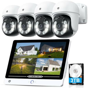 y4K 360°Sʒǔz YESKAMOO hƃJ O 800f PTZU POEd 12^hƃj^[ 3TB HDD AIlm hƓ J[Î oʘb 8䑝 ĎJ L POE J IP66hh