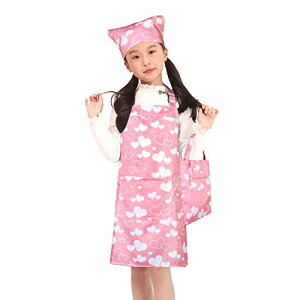 [BIGHAS] �L�b�Y �G�v���� �O�p�� �В��o�b�O 3�_�Z�b�g �q�� ���E�ȒP ���� ���w�� �l�[���^�O�t�� �z�R�����t���ɂ��� (��w�N�p(120~140cm) M, �n�[�g/�s���N)