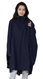 [ネームレスエイジ] レインポンチョ 撥水 レインコート 自転車 全10色 NARP-6100 ネイビー レディース メンズ