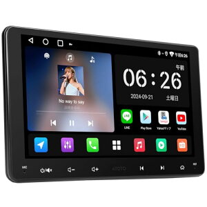 [9�C���`] ATOTOZONE A5L Android�f�B�X�v���C�I�[�f�B�I�A2DIN�A���h���C�h�J�[�i�r�AWi-Fi/BT/USB�C���^�[�l�b�g�ڑ��ACarPlay&Android Auto���C�����X�E�L���A24�o���hEQ�AGPS�ǐՁA�J�[�X�e���IBluetooth�AL