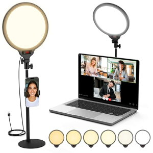 �u2025�V�^�vMoKo LED�����O���C�g ���D���C�g �S�ʃp�l���� ��� �z�M���C�g ῂ����Ȃ� �y�F���x�E�Ɠx���i�K�����z ���P�x �ő�700���[���� �f�W�^���\�� 180�x���� �X�}�z�z���_�[�t�� �p�l