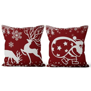 Qinunipoto NX}X NbVJo[ 45×45cm 2Zbg T^ giJC zcJo[ ? Christmas Decoration Ԃ ~ xbh CeA ItBX ֎q XNGAs[P[X w