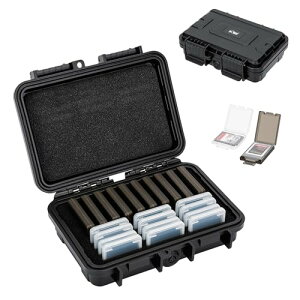 KIWIFOTOS 22�X���b�g �������[�J�[�h�P�[�X ��e�� 12�� SD�J�[�h + 10�� CFexpress Type B/XQD�J�[�h ���[�P�[�X cf�^�C�vb �P�[�X SD�J�[�h�P�[�X �ϏՌ� �y�� �h�� �h�H �h�o �g�ѕ֗�