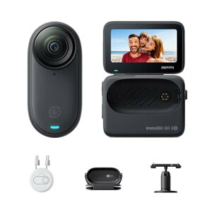 Insta360 GO 3S - 4K���^�E�F�A���u��Vlog�r�f�I�J�����A�n���Y�t���[POV�A�ǂ��ł��}�E���g�A��u���␳�A�o�b�e���[����140���A10m�h���AAI�ҏW�AApple Find My�Ή��AVlog/���s/�A�E�g�h�A/�y�b�gPOV�p