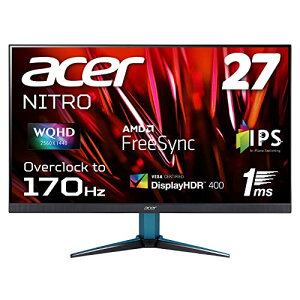 Acer �Q�[�~���O���j�^�[ Nitro 27�C���` WQHD VG271UPbmiipx IPS 1ms(VRB) 144Hz DisplayHDR400 FreeSync �t���[�����X HDMIx2 �X�s�[�J�[���� �u���[���C�g�y��