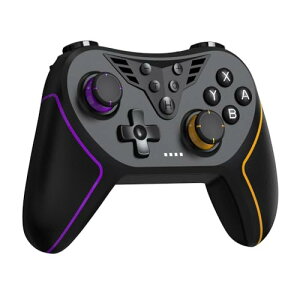 QISI Switch2 / Switch �R���g���[���[ �z�[���G�t�F�N�g�@�\���� �w�ʃ{�_���t�� �L�@EL���f�� �Ή� �X�C�b�` �v���R�� Pro �R���g���[���[ ���C�����X Bluetooth �ڑ� ���� �U���@�\ �W���C���Z���T