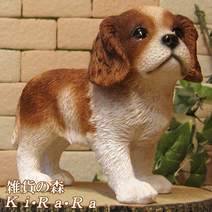 楽天市場】犬の置物 キャバリア スタンド スモールサイズ犬の置物 ワン 